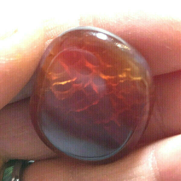 Natural Fire Agate Polished Cabochon Crystal Healing Reiki Palm Worry Stone Cab