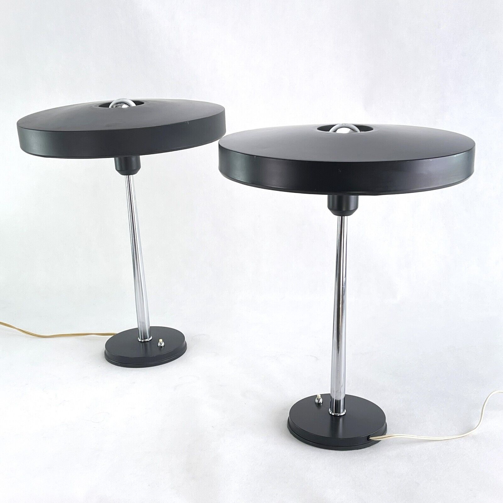 1 Pair Louis Kalff Philips Table Lamp \