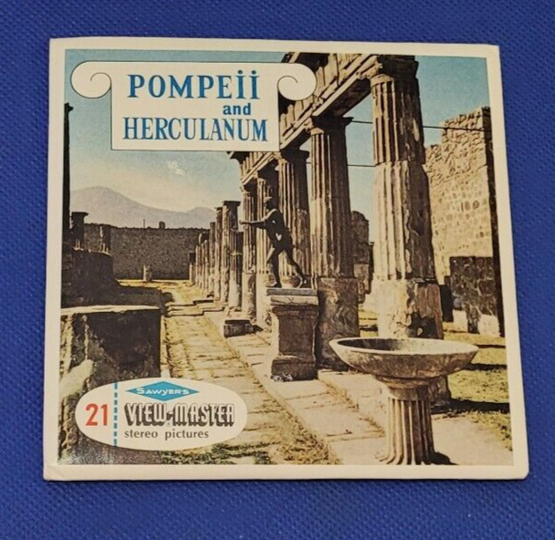 C057 E The Ruins of Pompeii and Herculanum Italy view-master 3 Reels Packet set