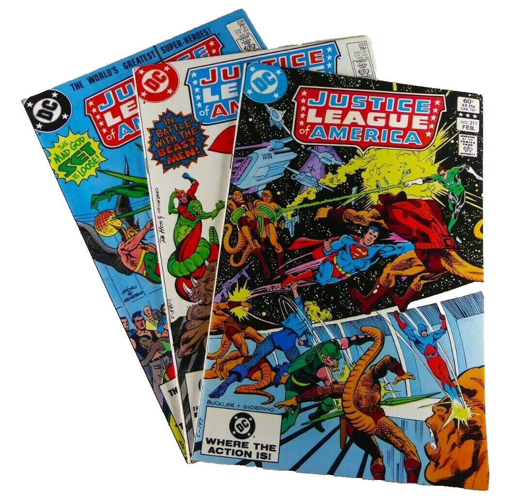 DC JUSTICE LEAGUE OF AMERICA (1983-1984) #211 223 226 VF to NM- LOT Ships FREE
