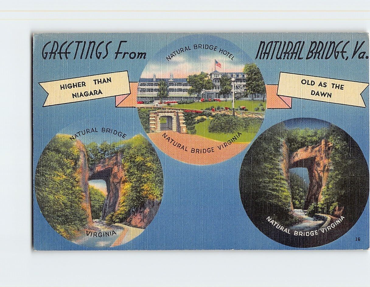 Postcard Greetings From Natural Bridge, Virginia