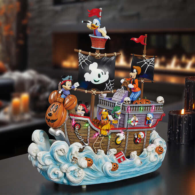 Disney Pirate Ship with Lights and Music Halloween 2024 plays haunting music