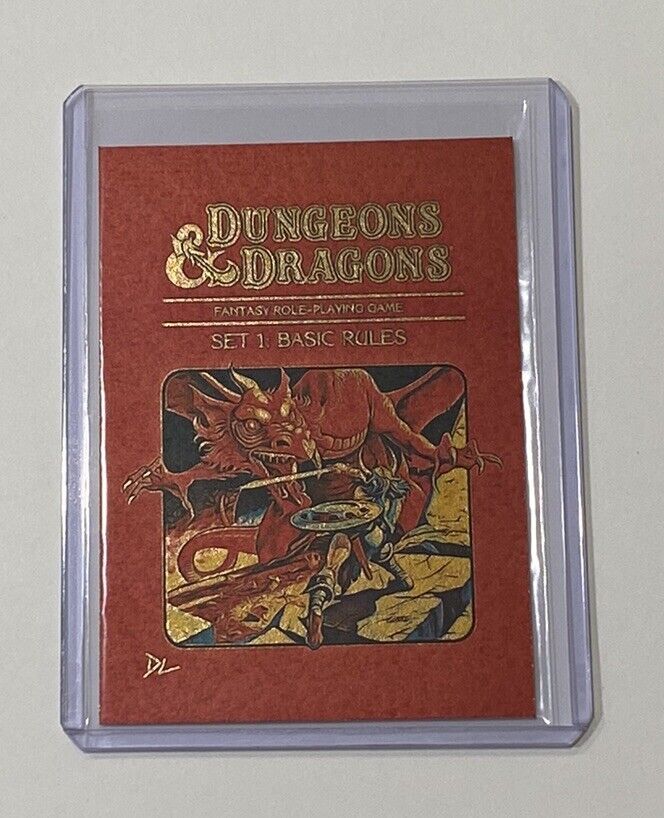 Dungeons & Dragons Gold Plated Limited Artist Signed “Set 1” Trading Card 1/1