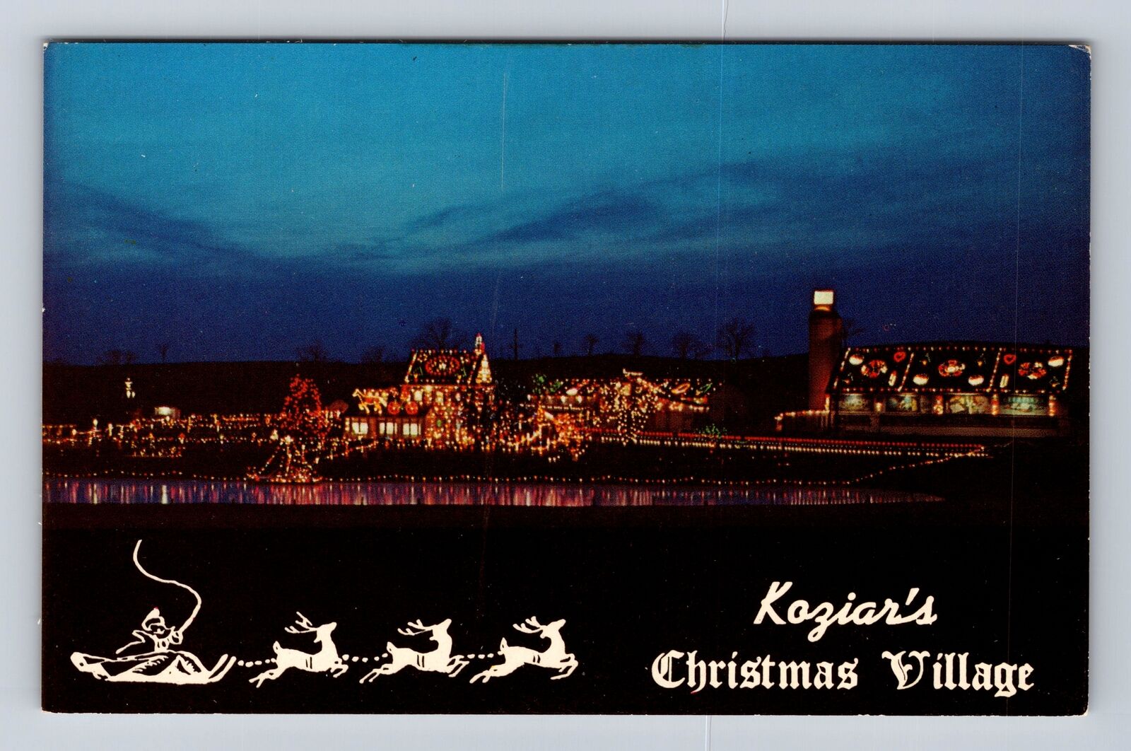 Bernville PA-Pennsylvania, Koziar\'s Christmas Village Display, Vintage Postcard
