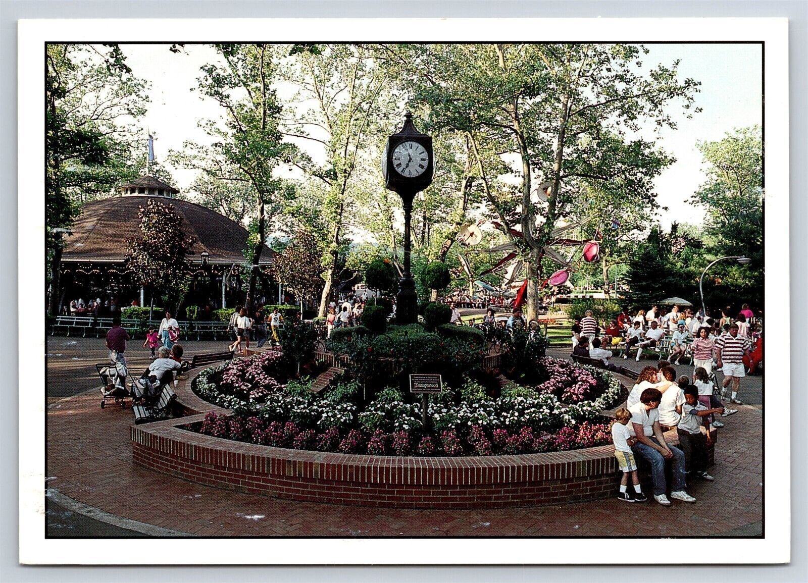 Postcard PA Kennywood Amusement Park National Historic Landmark Garden AU13