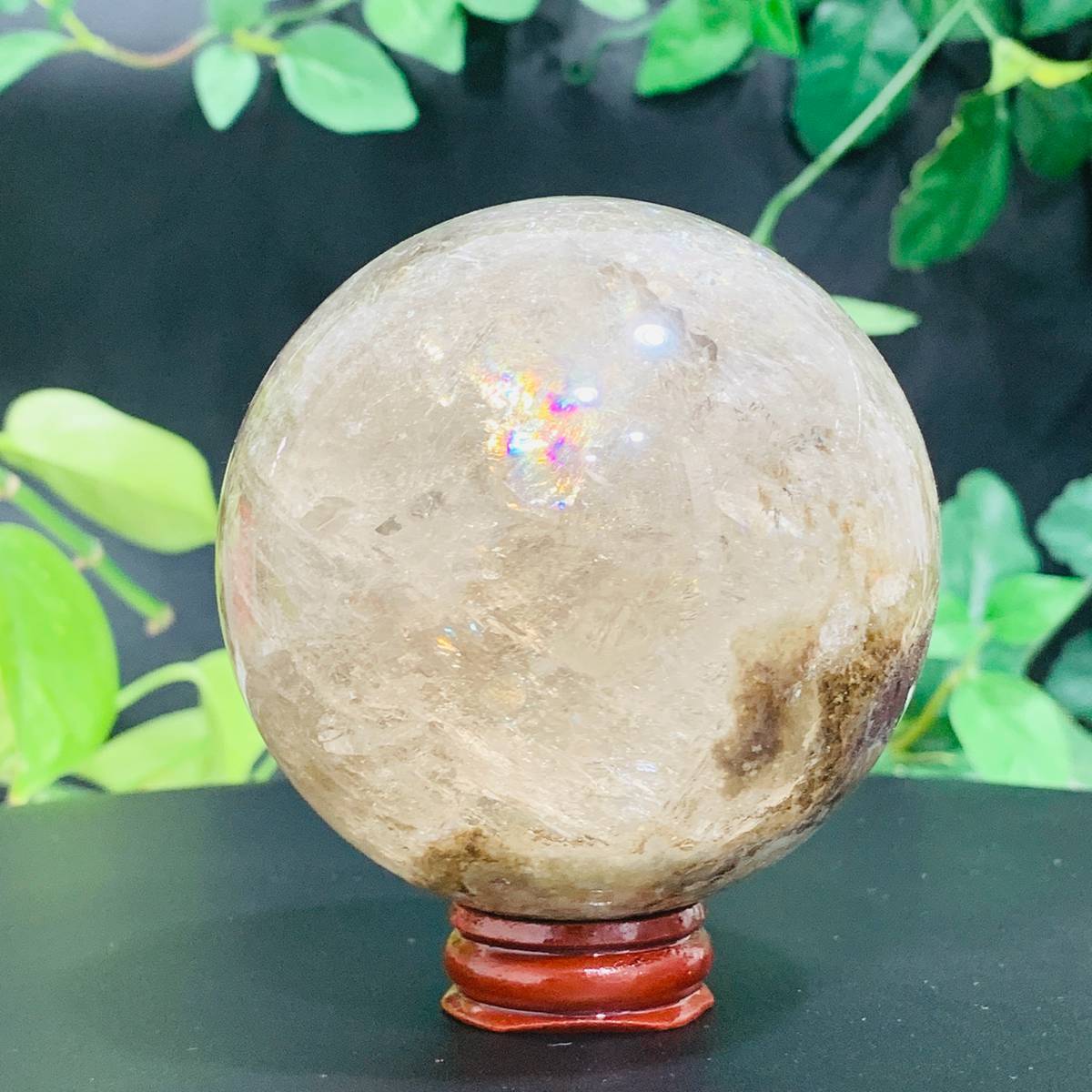 664g Natural Garden Crystal Phantom Quartz Ball Sphere Meditation Healing