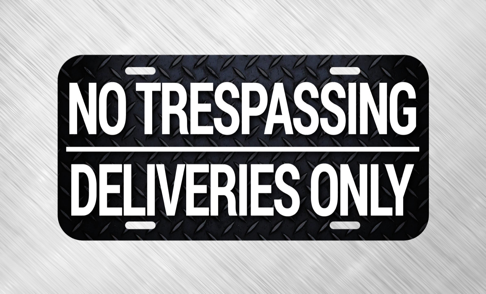NO TRESPASSING DELIVERIES ONLY ROAD GATE SIGN UPS FEDEX USPS HOUSE  