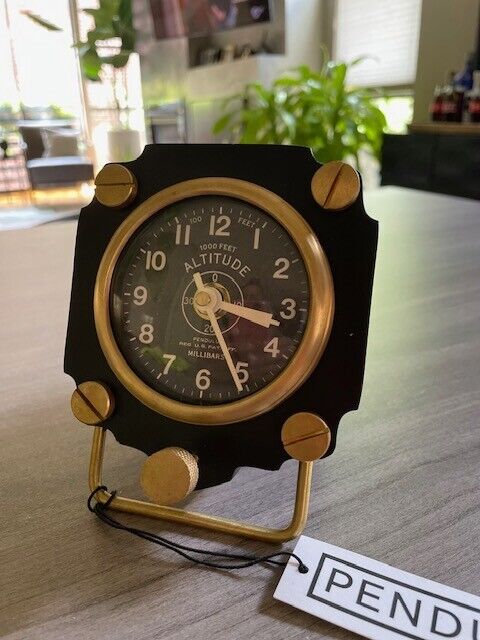 Pendulux WWII Style Altimeter Table Desk Clock