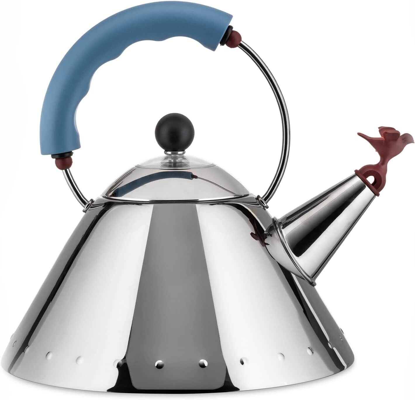 Alessi Michael Graves Kettle with Bird Whistle, Blue Handle