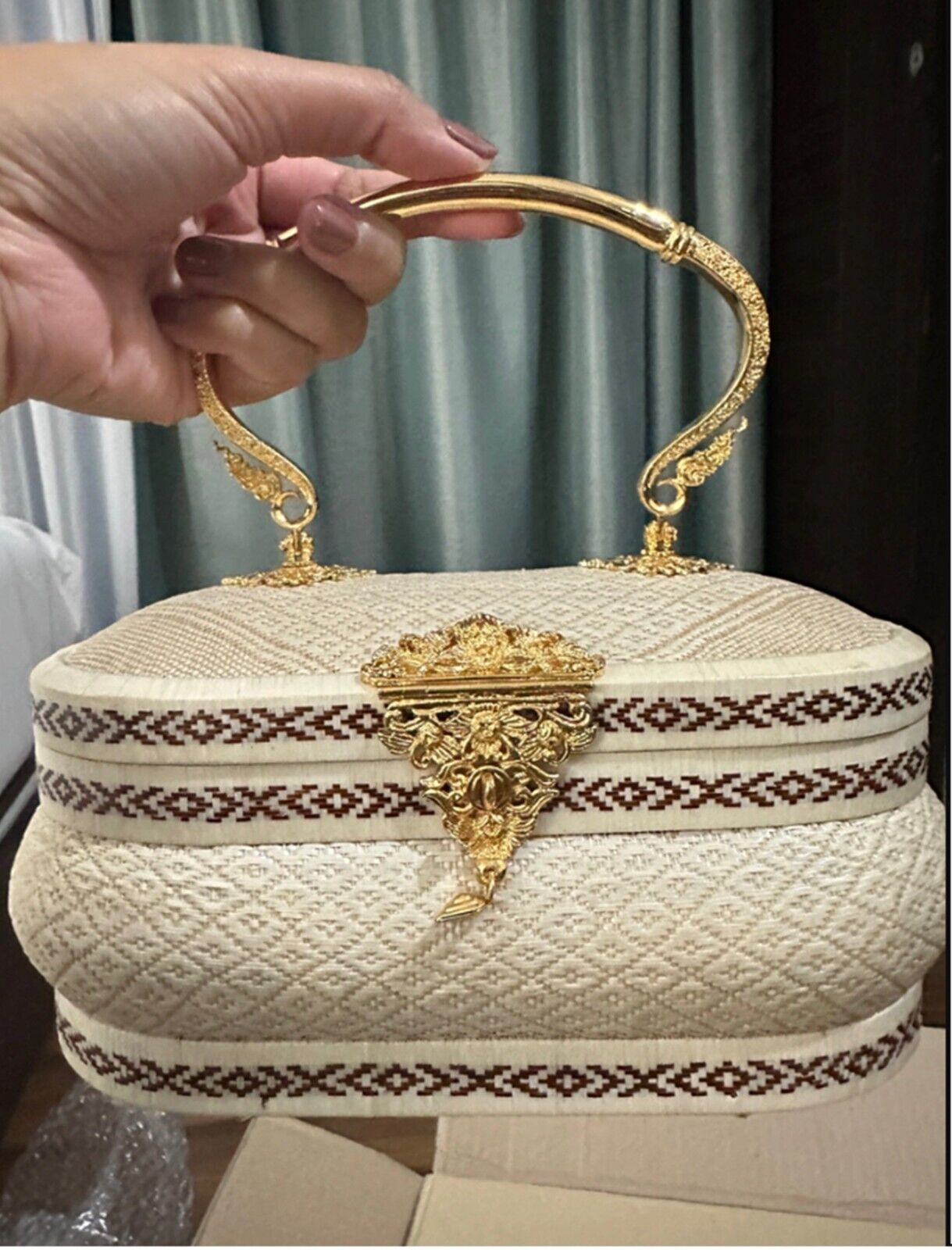 Yanlipao Hand Bag Thai Handmade Ivory Traditional Premium Handicraft Luxury Gift