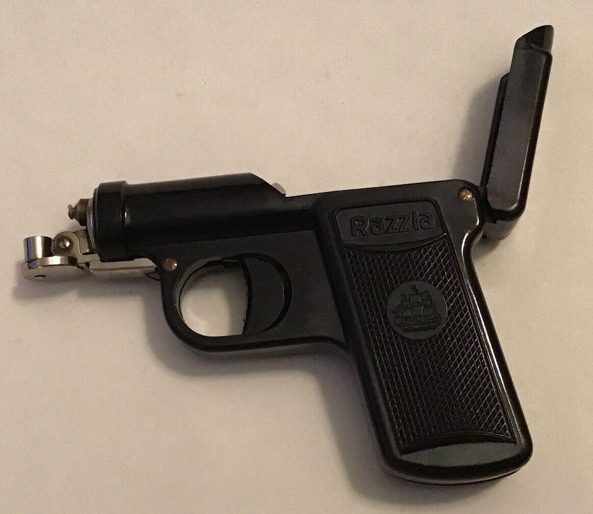 Vintage WW2 German Rare Benzin Petrol Bakelite Lighter Pistol Gun Foreign Razzia