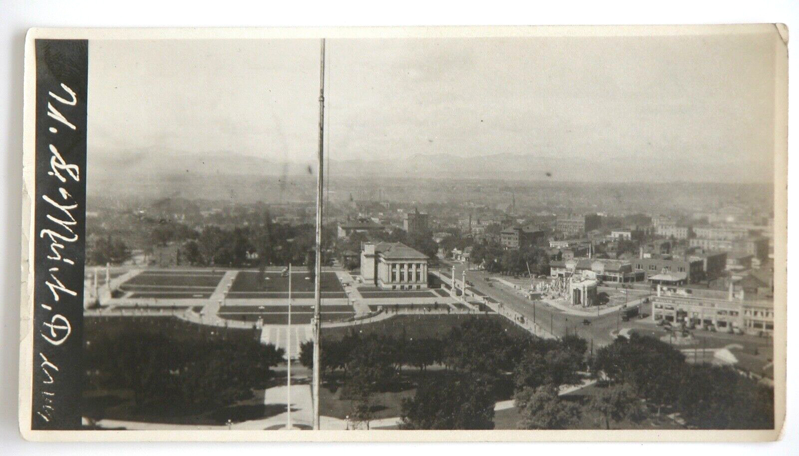 US Mint Building Denver, CO Vtg Photograph c. 1910s 20s Original Bird's Eye View