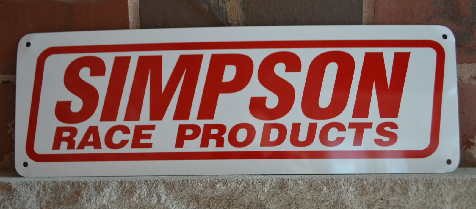 SIMPSON RACE PRODUCTS RACING GEAR ADVERTISING LOGO GARGE SIGN HOTROD DRAGSTER 10