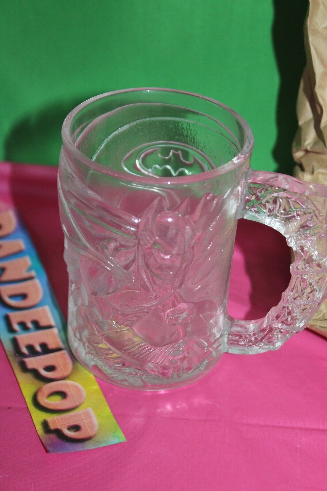 Vintage Batman McDonald\'s Happy Meal Drinking Glass From Batman Movie With Bag
