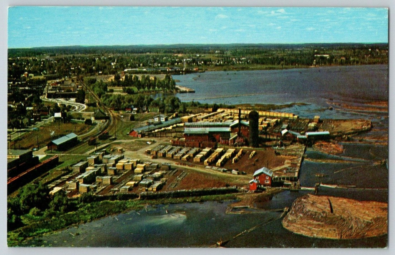 Postcard~ Bird's-Eye View~ Consolidated Paper Corp Ltd.~ Pembroke, ON, Canada