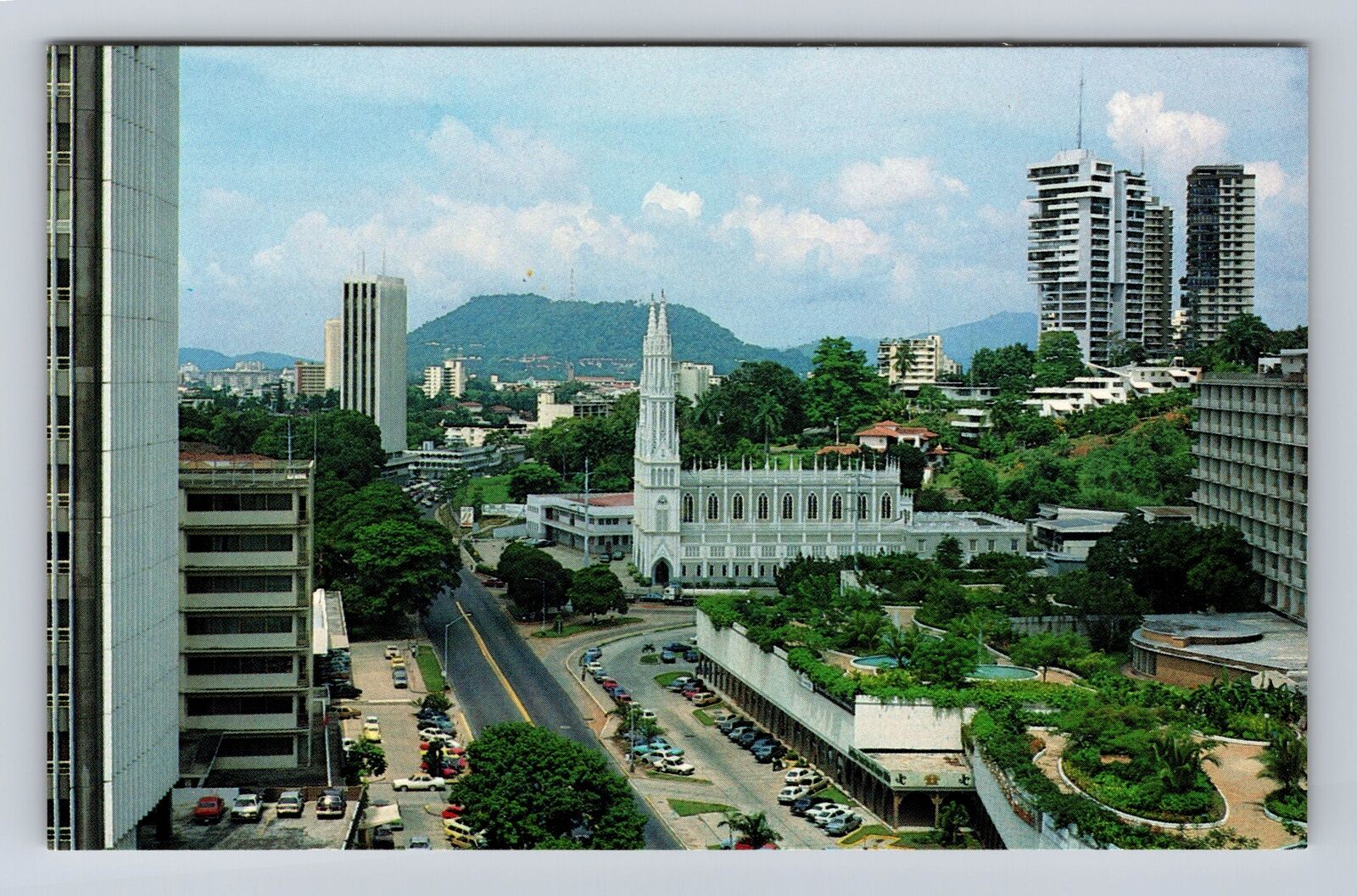Panama, Santuary Virgin del Carmen, Hotel El Panama, Ancon Hill Vintage Postcard