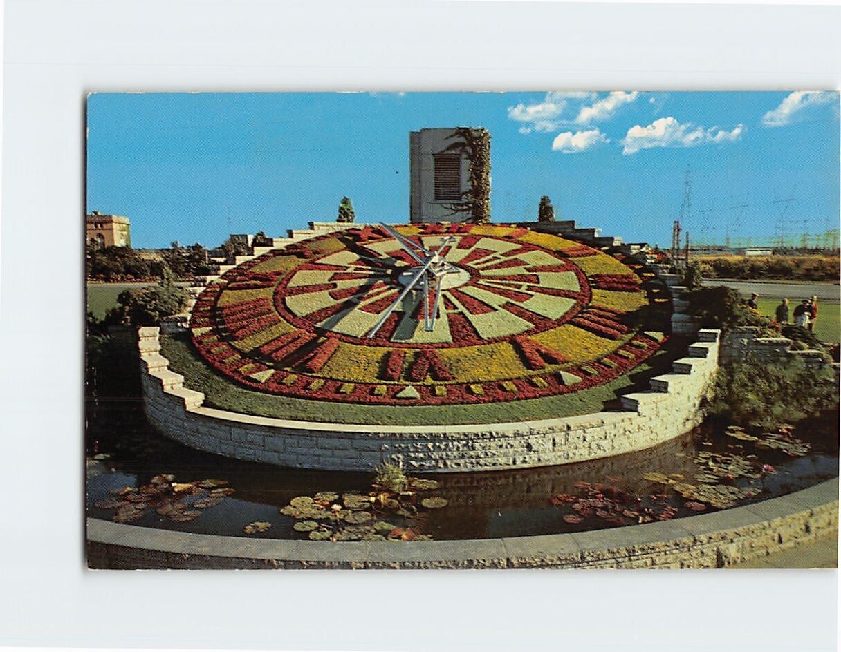 Postcard Ontario Hydros Floral Clock Niagara on the Lake Canada