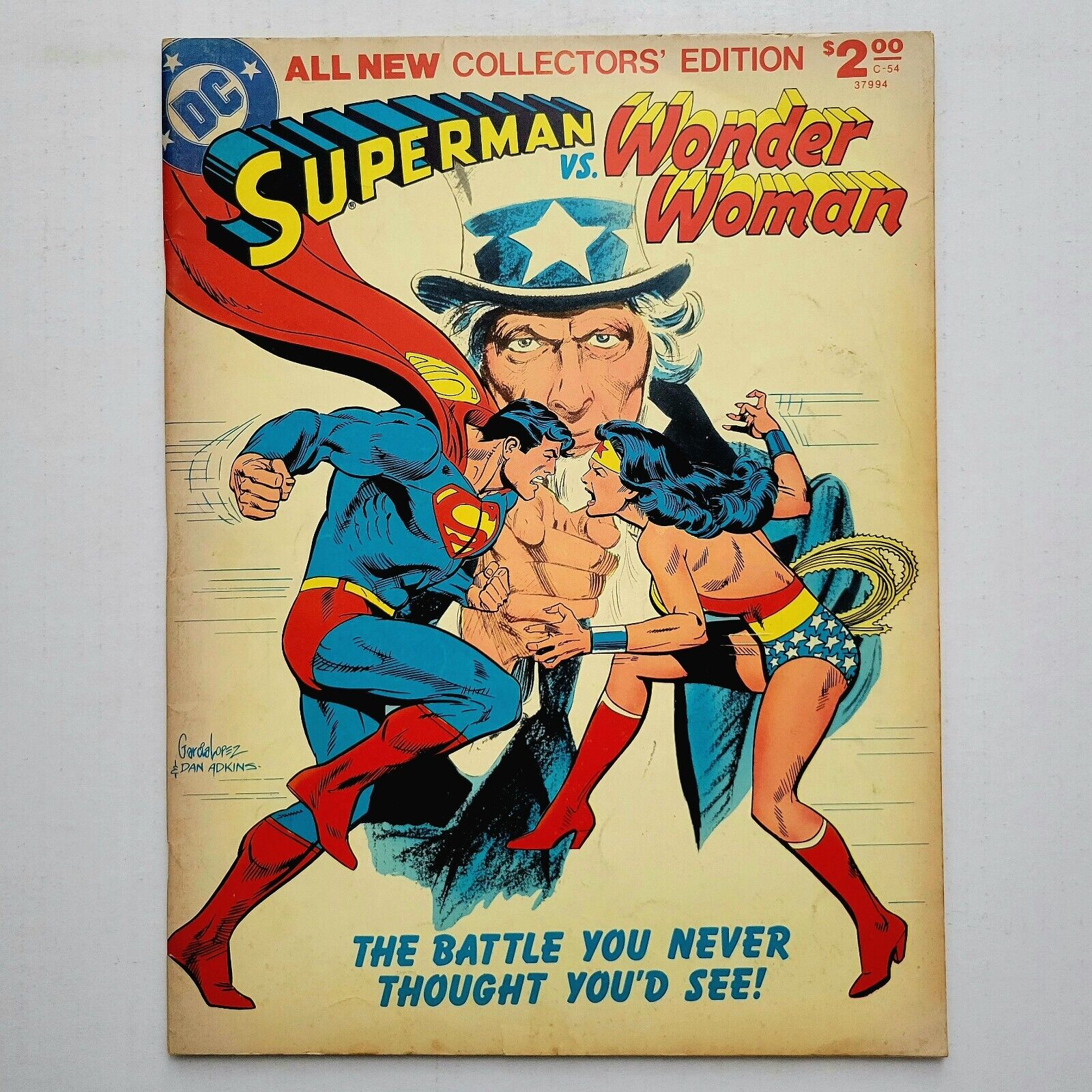 DC All-New Collector's Ed C-54 (1978) SUPERMAN vs WONDER WOMAN Treasury Size