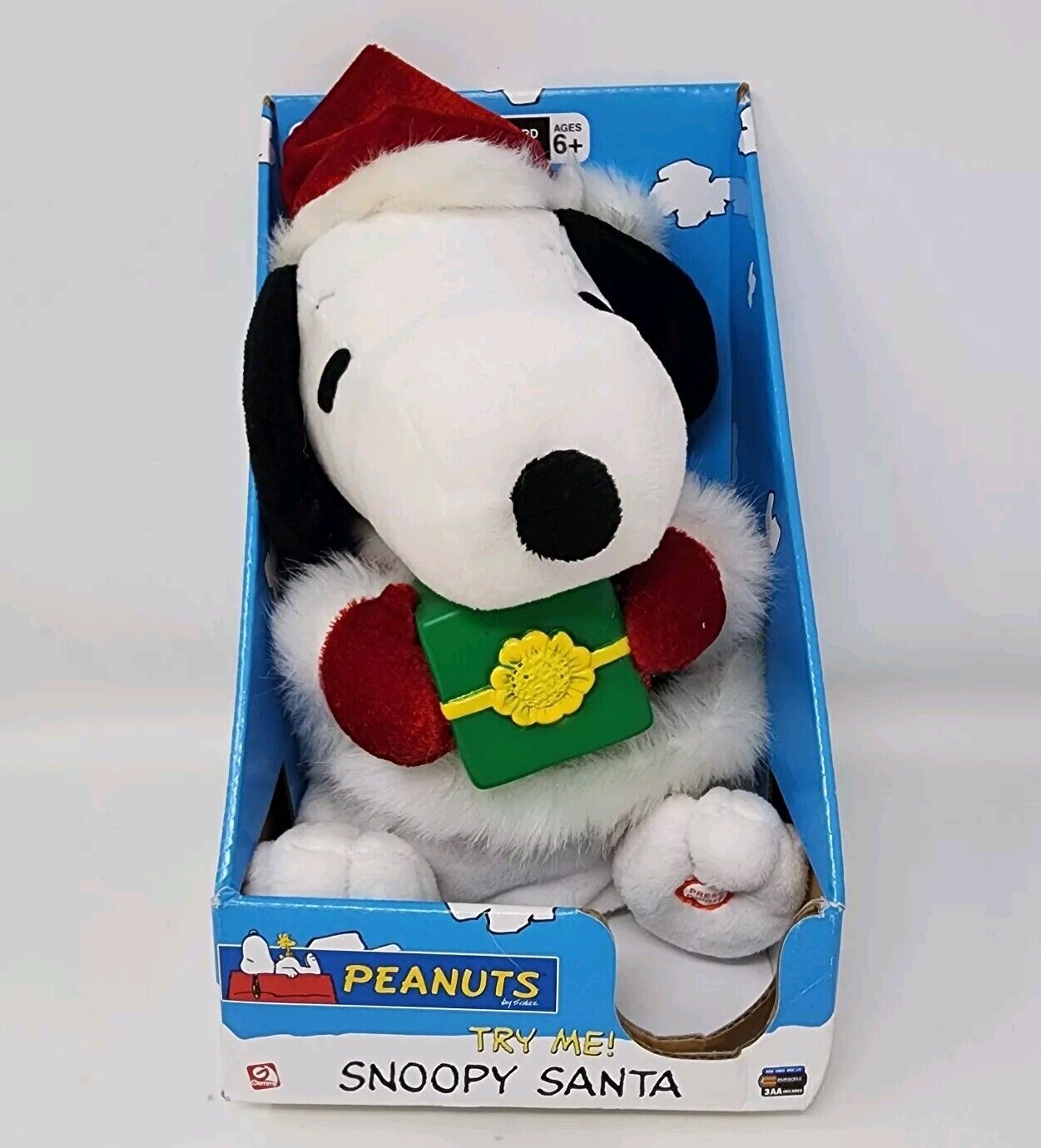 Gemmy Peanuts Snoopy Christmas Sings And Dances New In Box Works 2005