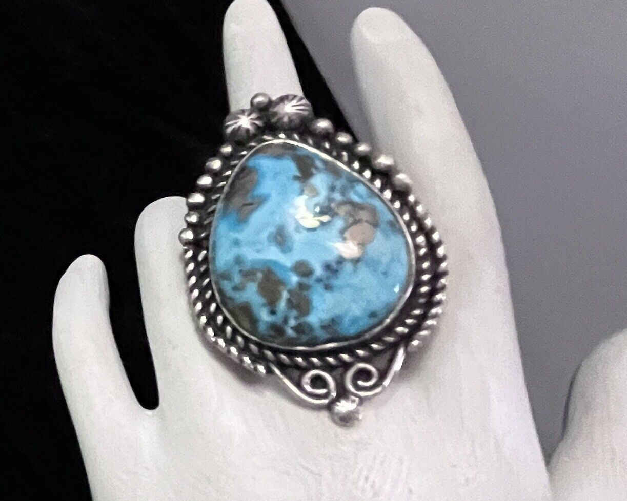 Navajo Sterling Turquoise Ring #189 SIGNED