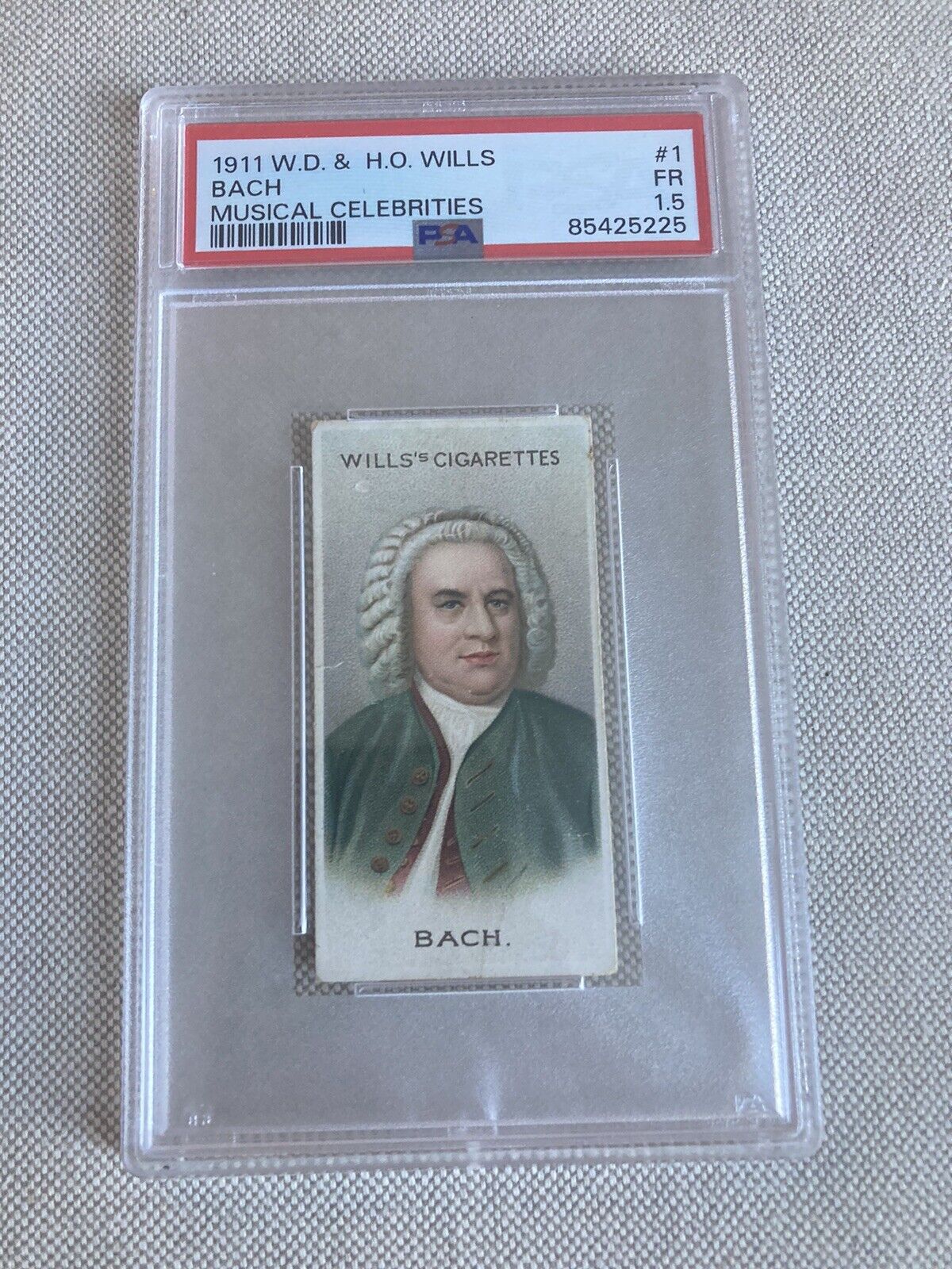 1911 Wills's Cigarettes Musical Celebrities BACH PSA 1.5 LOW POP Rc Rookie 🔥