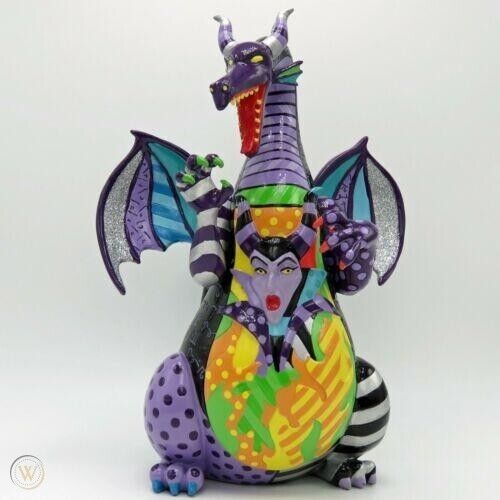 Disney Showcase~Romero Britto~Maleficent Dragon Figurine~4057163~New in Box~Rare