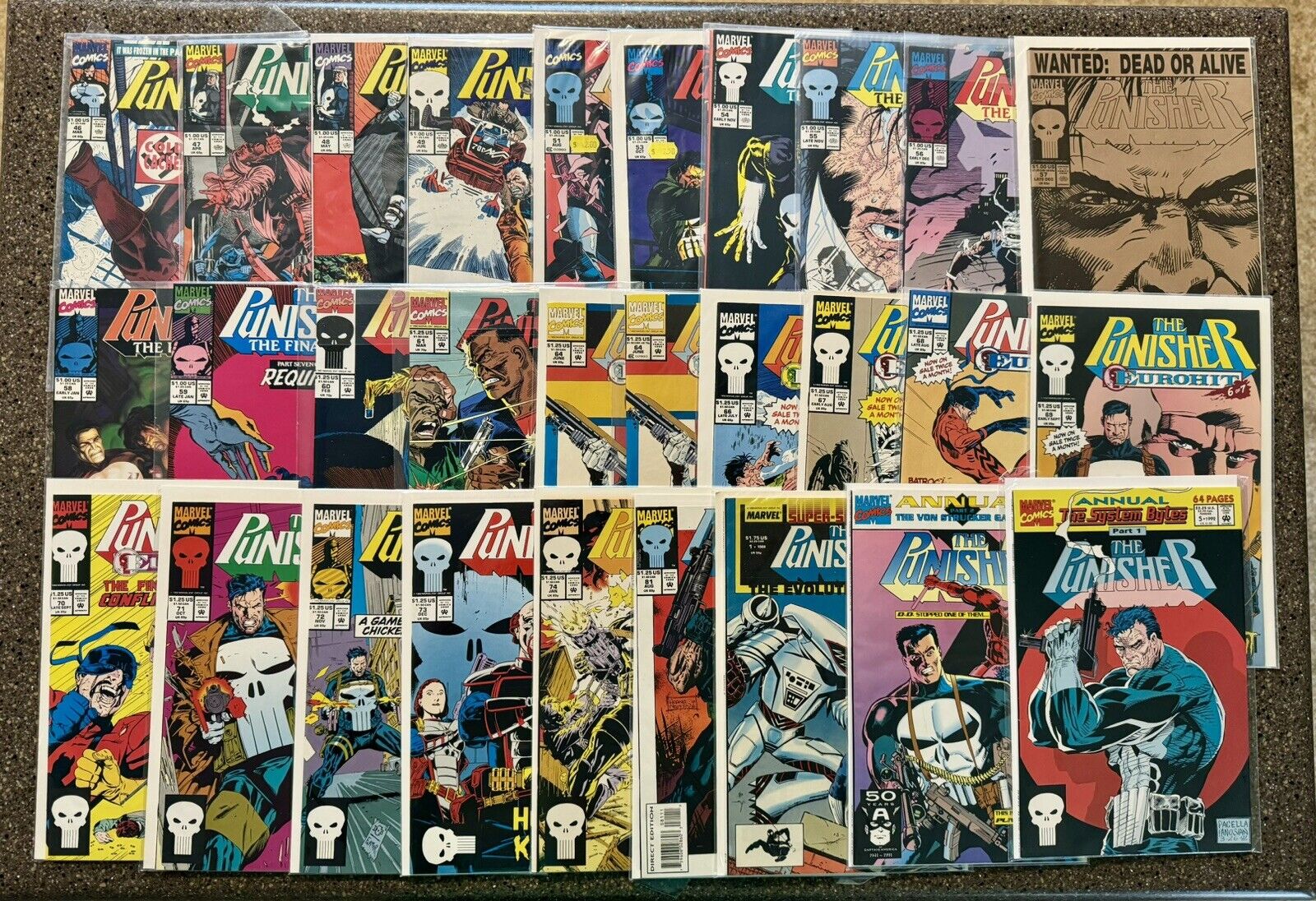 Marvel Comics The Punisher Comic Book Lot Of 29