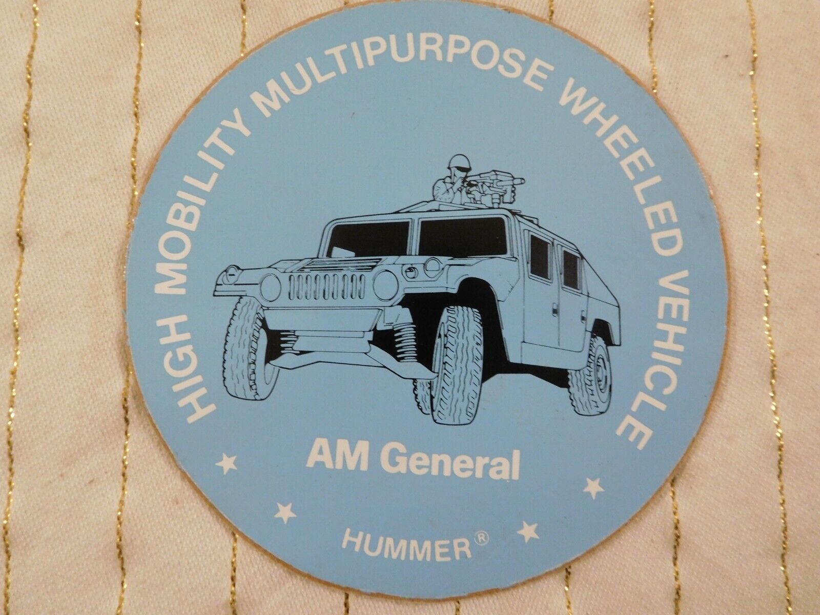 RARE 3  Vintage 1983 Early HMMWV AM General Hummer Round Stickers