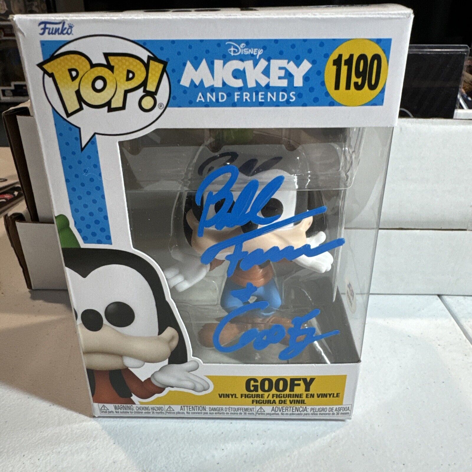 Funko Pop Disney Goofy signed by Bill Farmer 1190 PSA DNA AUTOGRAPH