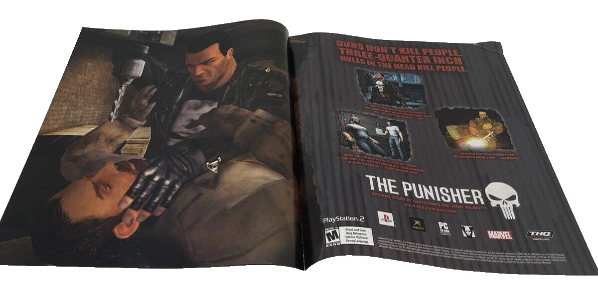 The Punisher Magazine Print Ad Poster Official Art Vintage 2004 Xbox PS2