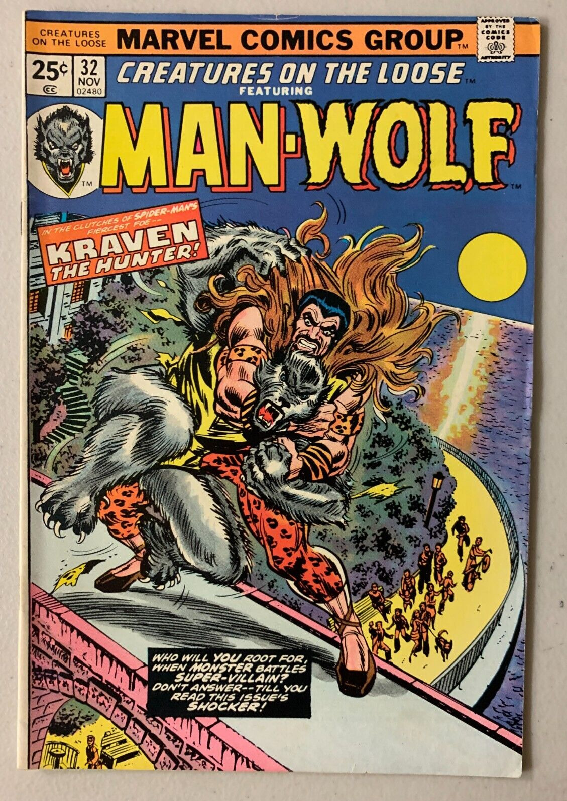 Creatures on the Loose #32 Marvel (6.0 FN) Man-Wolf battles Kraven Hunter (1974)