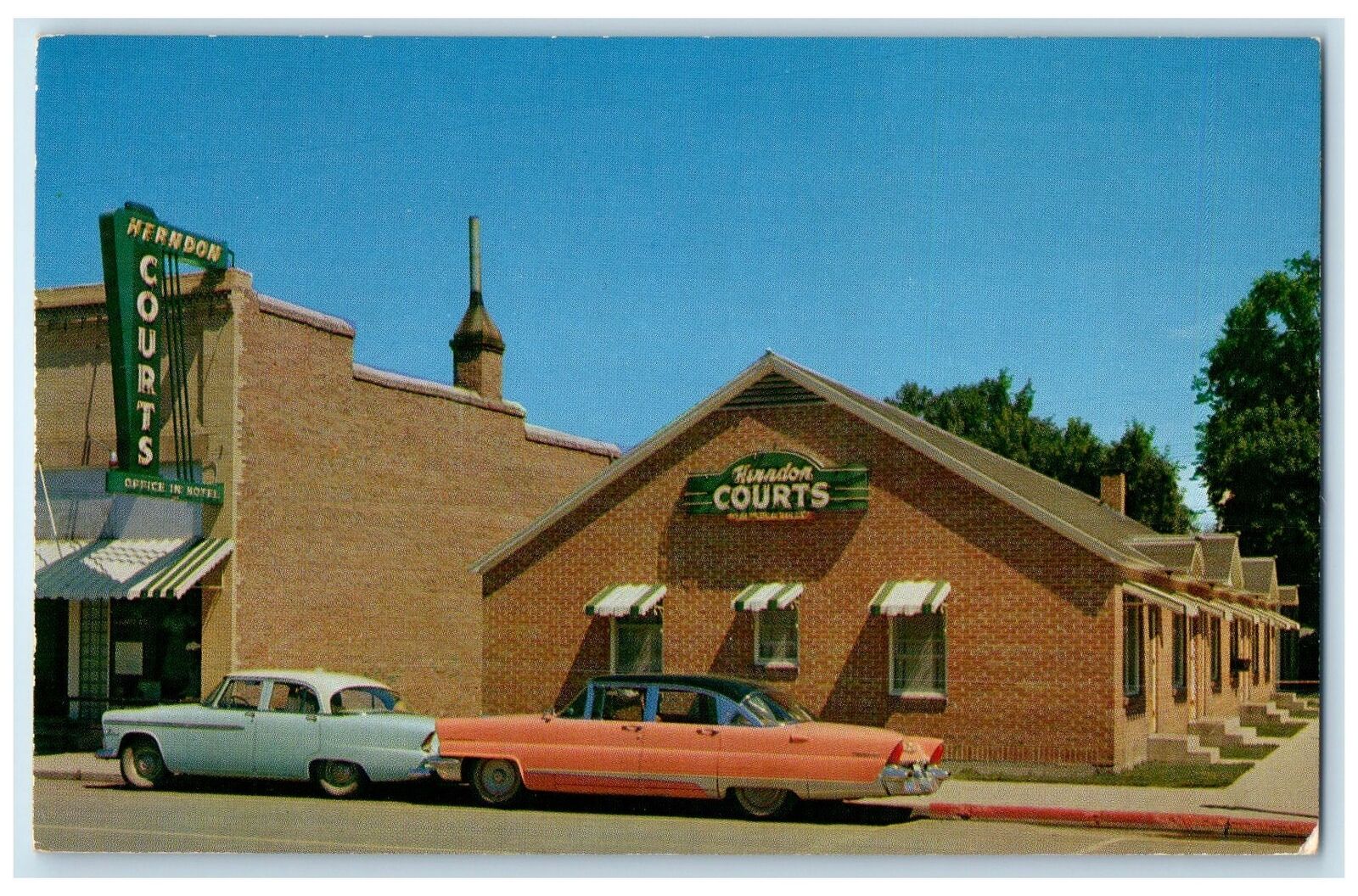 c1960\'s Hernon Hotel And Courts Situated On Main Street Salmon Idaho ID Postcard