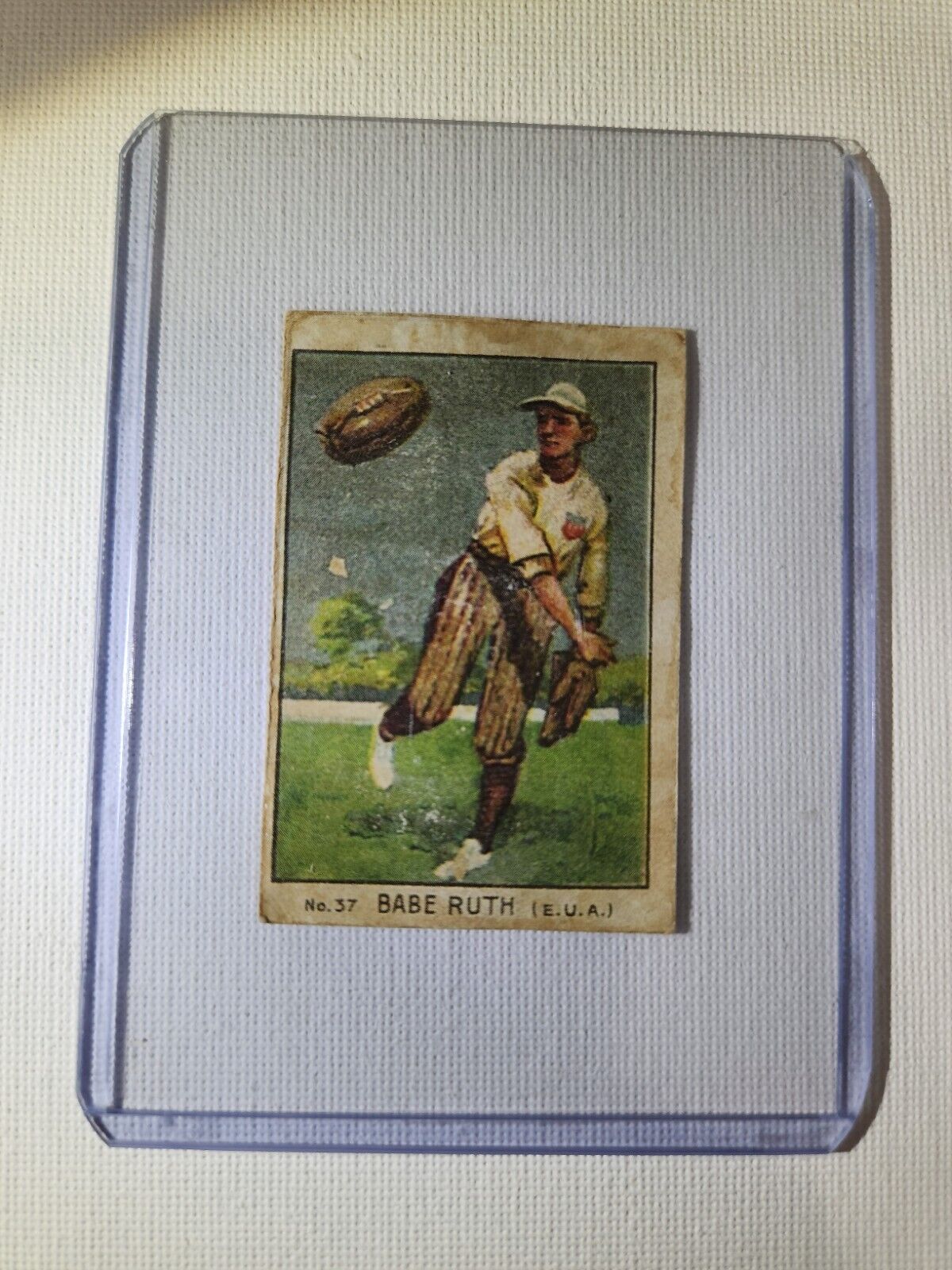 Vintage Rare Babe Ruth 1928 Fan Club Card (Imitated) Amsterdam olympics