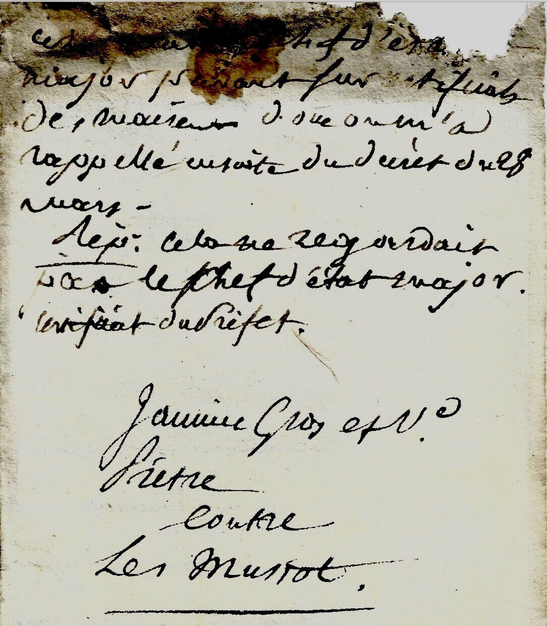 1817 Letter Of Christopher Judge de Paix IN Ornans for Decourtieux Affaire