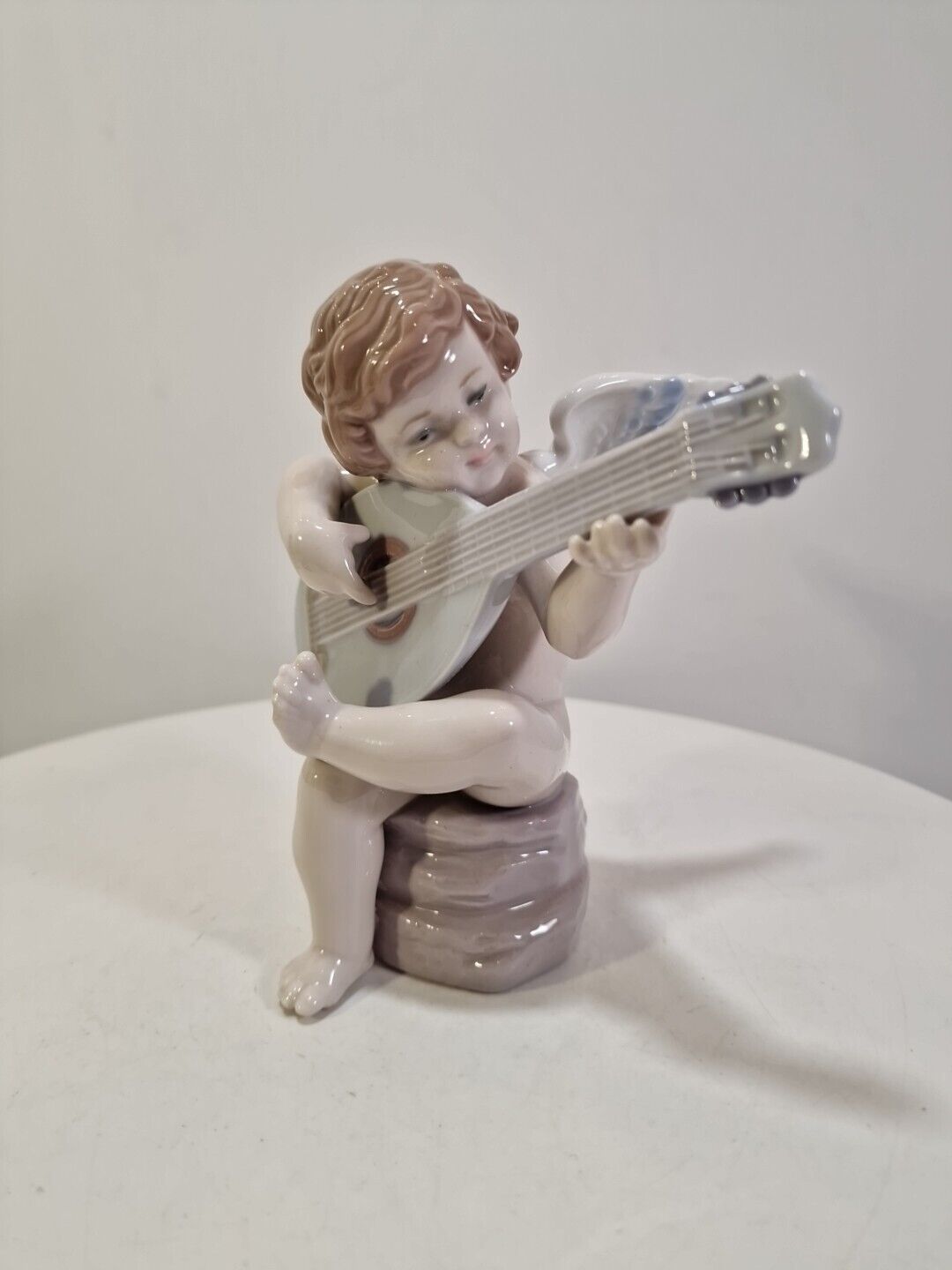 Vintage Lladro Allegro #6629 Cupid With Mandolin Porcelain Figurine Mint, C13i