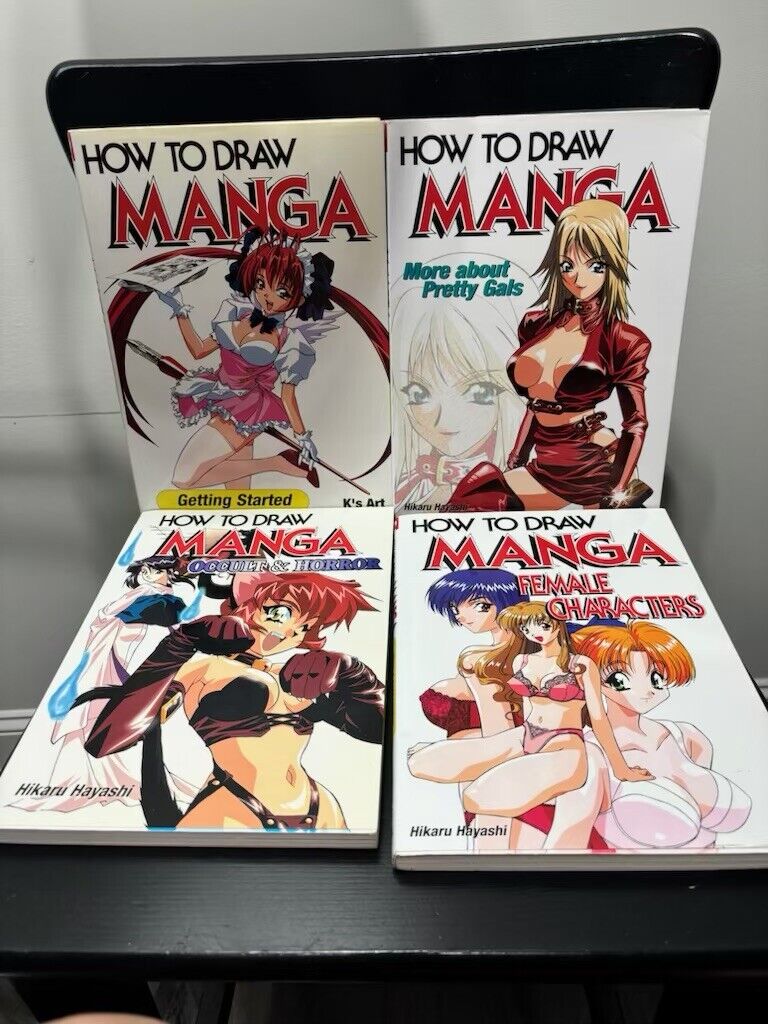 Lot of 9 HOW TO DRAW MANGA  / Techniques Books Various authors Drawing Art