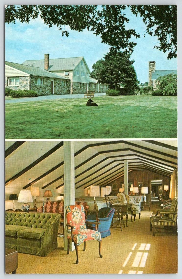 ROSEMONT NEW JERSEY NJ CANE FARM FURNITURE STORE VINTAGE 1970's CHROME POSTCARD
