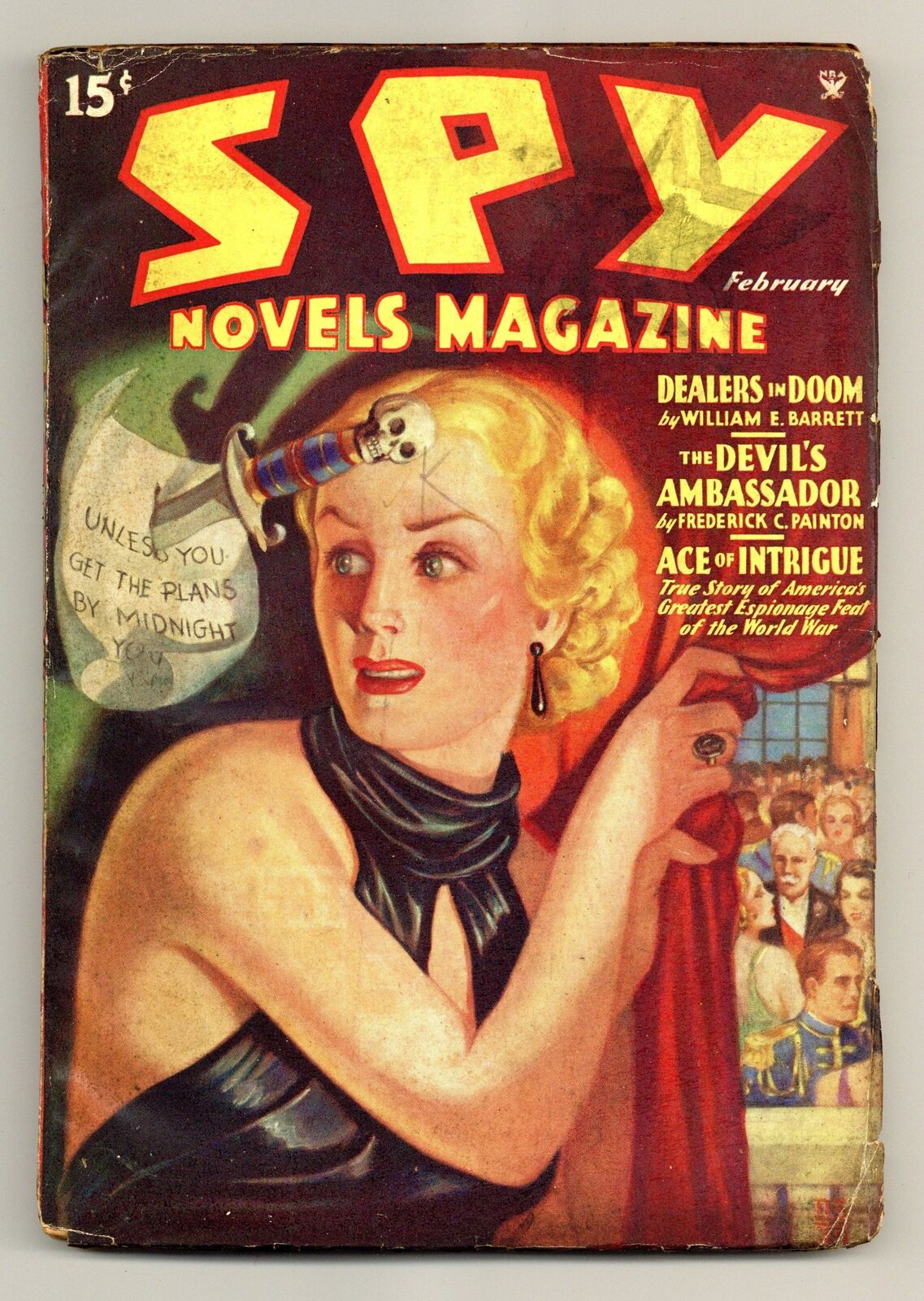 Spy Novels Magazine Pulp Feb 1935 Vol. 1 #1 GD 2.0 RESTORED