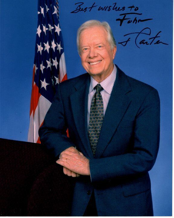 JIMMY CARTER Autographed Signed 8x10 Photograph - To John 39TH U.S. PRESIDENT
