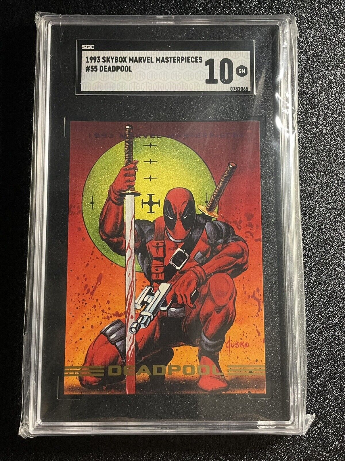 1993 SKYBOX Marvel Masterpieces #55 Deadpool SGC 10