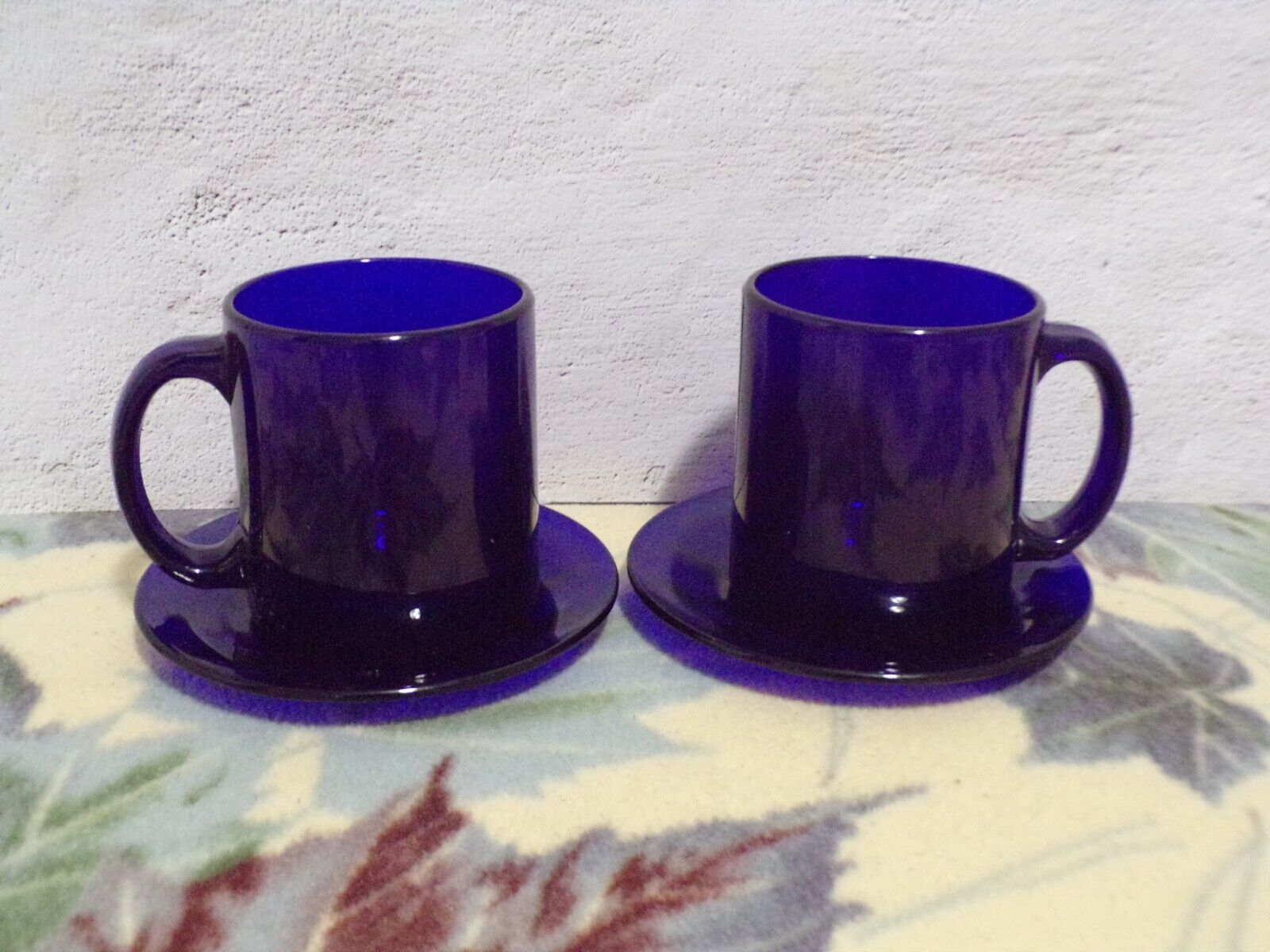 Libbey Colbalt Blue Vintage Duratuff Cup & Saucer Set of 2 NWT