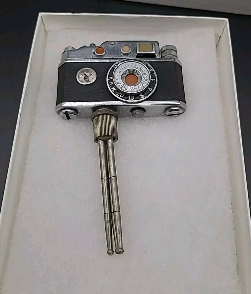 Vintage WWII Camera Lighter With Tripod  And Compass Japan 