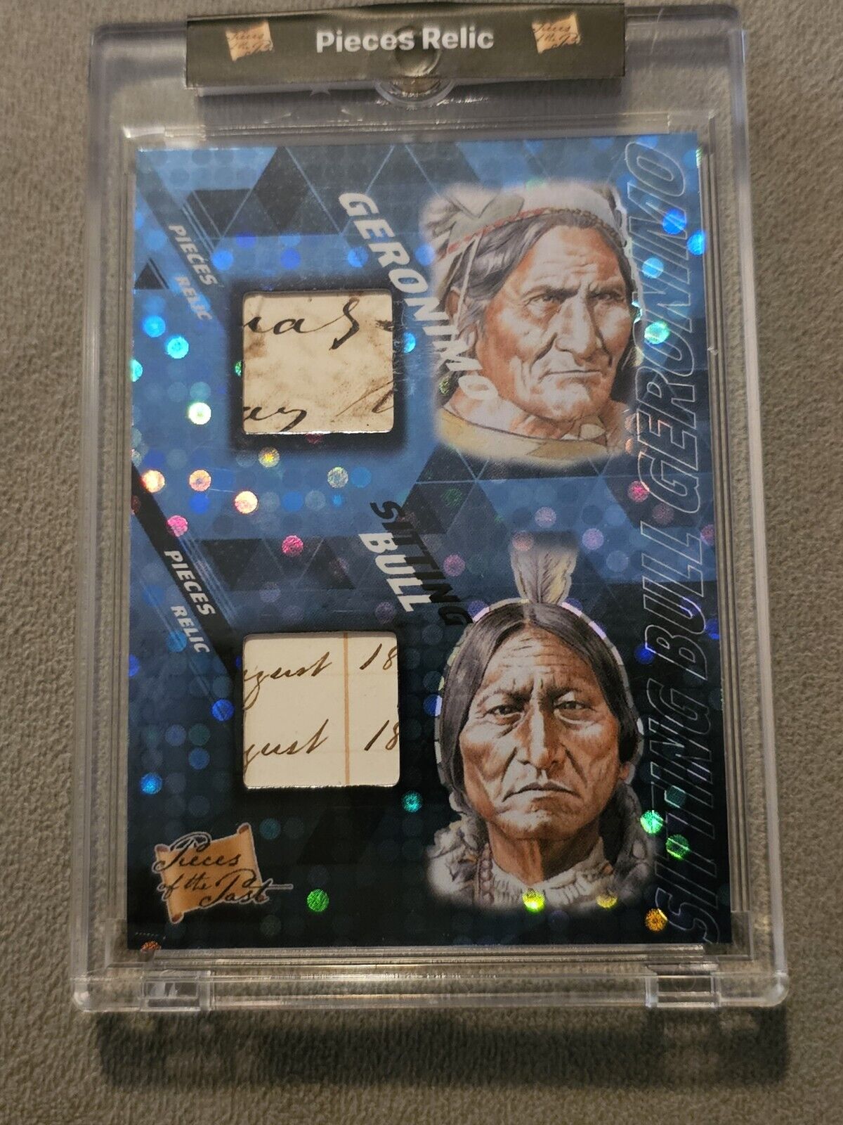 Pieces of the Past Handwritten Geronimo And Sitting Bull 1/1 Relic