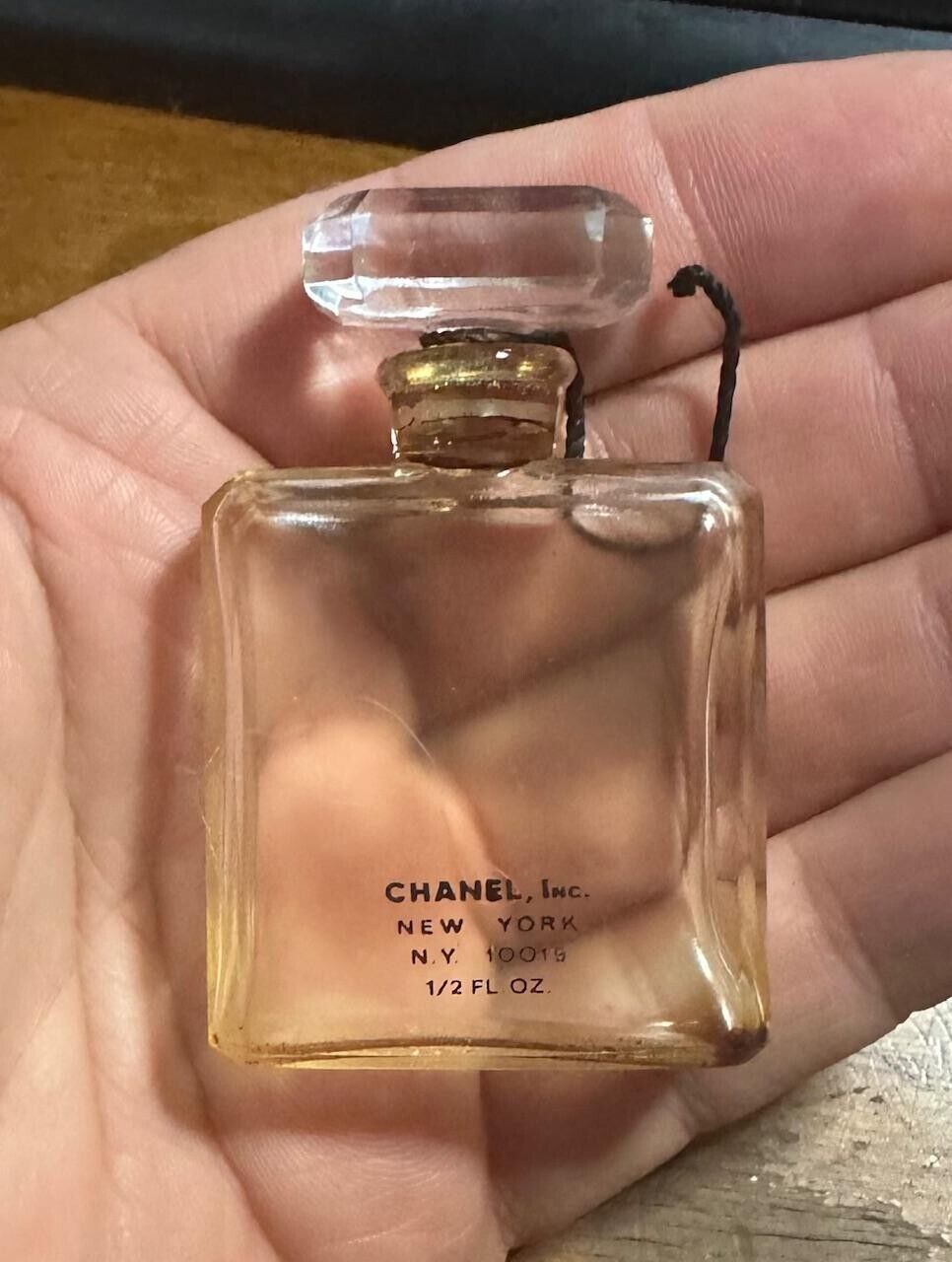 Vintage CHANEL, Inc. New York NY 10019 1/2 FL OZ  Parfum Empty Bottle