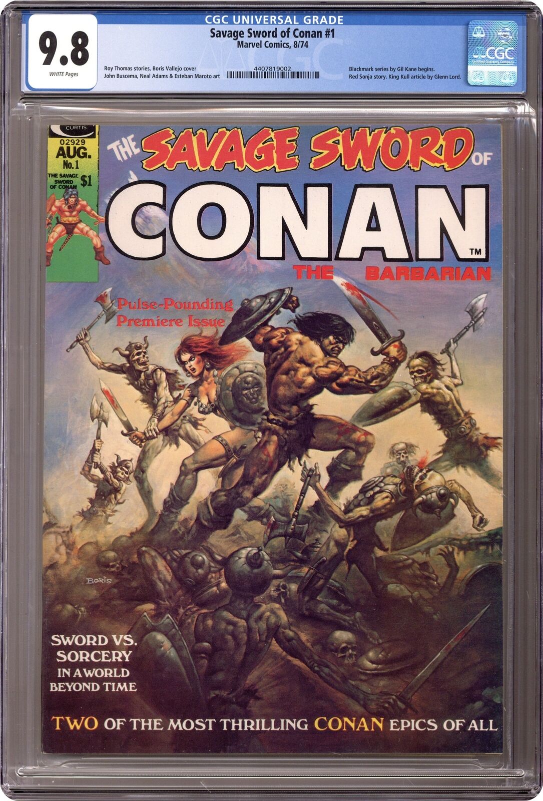 Savage Sword of Conan #1 CGC 9.8 1974 4407819002