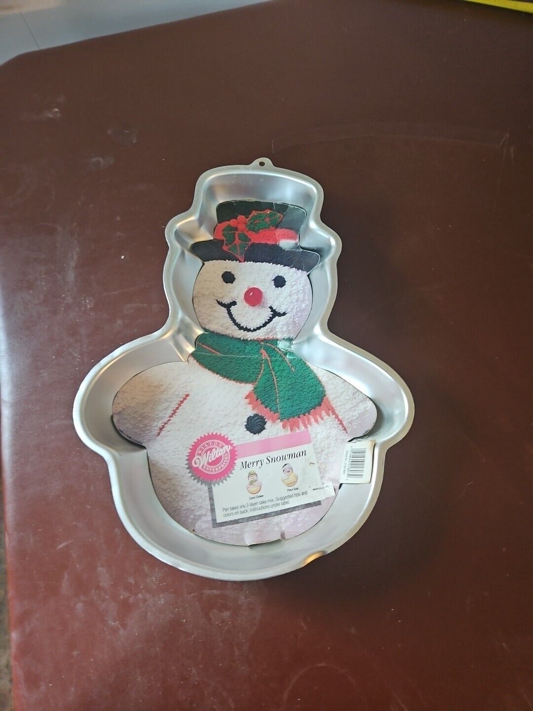 Merry Snowman Wilton Cake Pan Vintage 1988