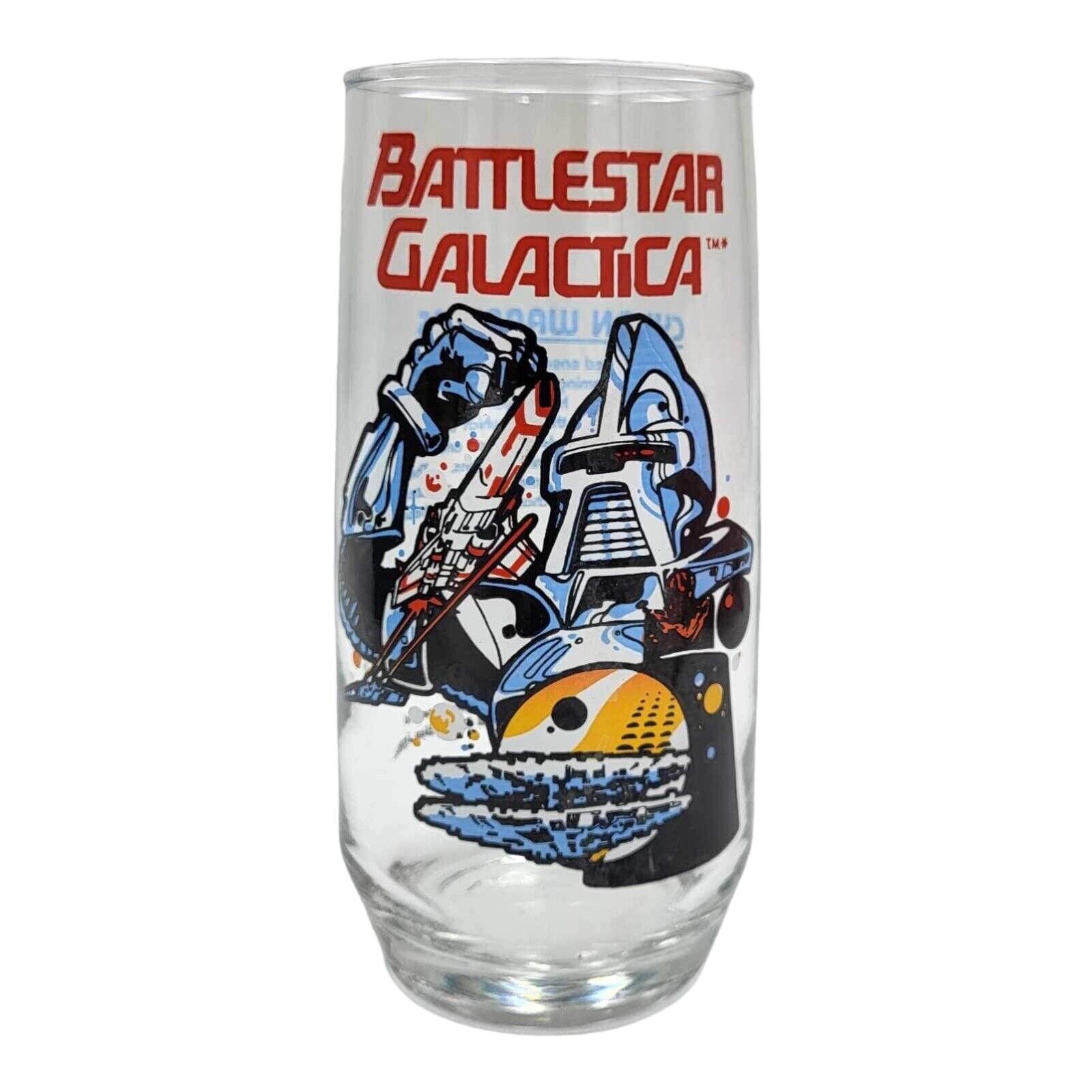 Battlestar Galactica Glass CYLON WARRIORS 1979 Universal City Studios Vintage