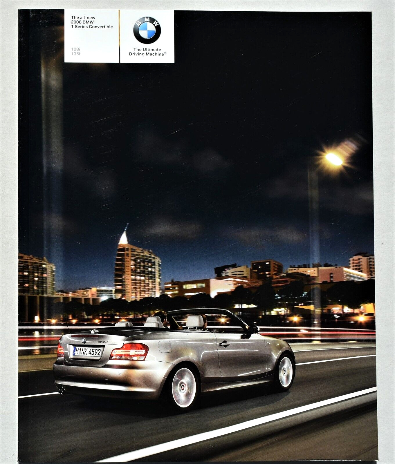 2008 BMW 1 SERIES CONVERTIBLE SALES BROCHURE CATALOG ~ 68 PAGES