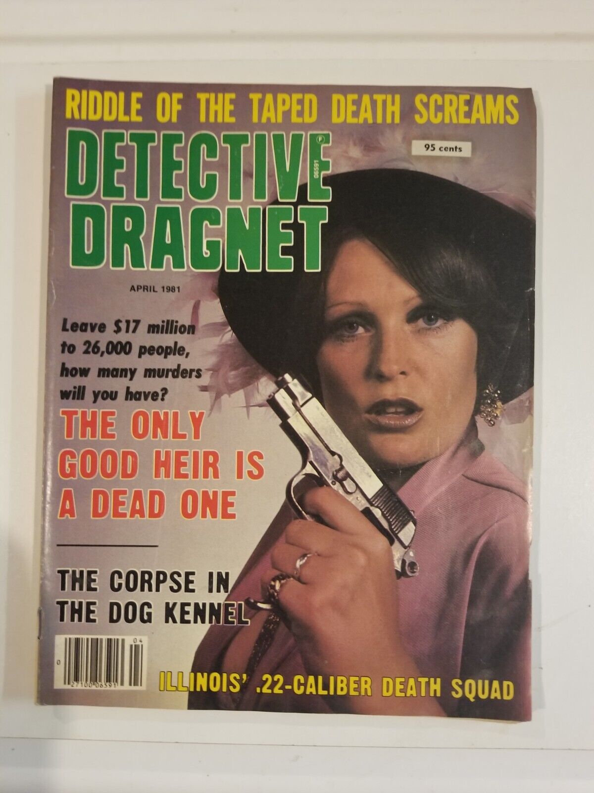 DETECTIVE DRAGNET 1981 APR Vol 25 No 2 Corpse in Dog Kennel Taped Screams PULP 