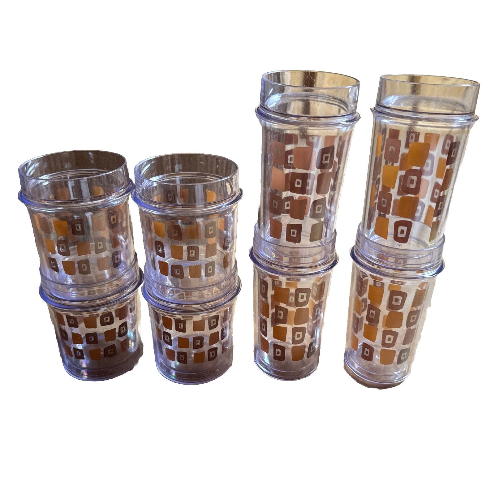 vintage thermo serve tumblers Square Abstract Pattern